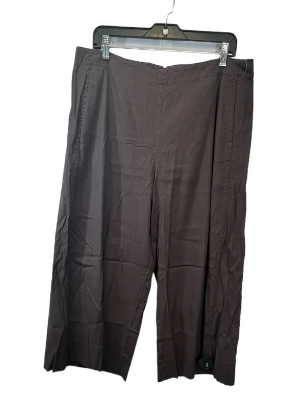 Patterned Jogger Pants-Brown Pants Designer Vince, Size 14