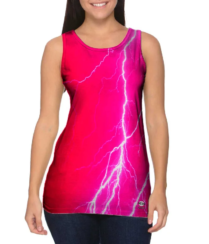 Outdoor Adventure Tank-Lightning Storm Pink