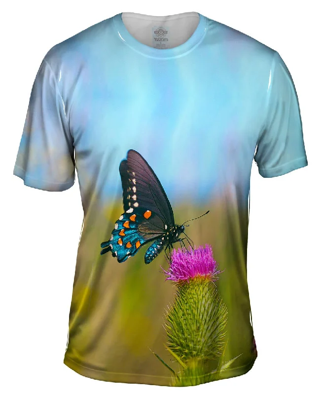 Colorful T-shirt-Wispy Black Butterfly