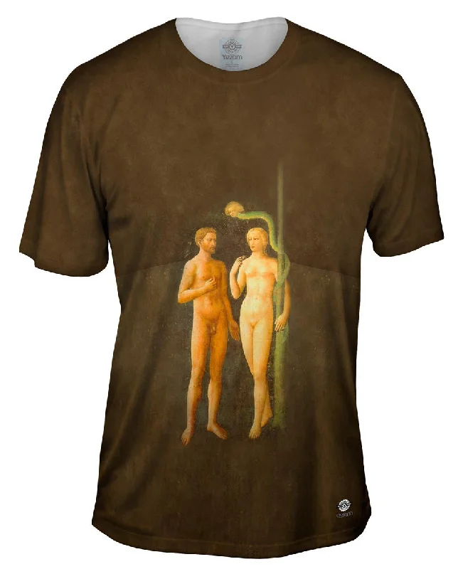 Logo Print T-shirt-Masolino da Panicale - "Adam and Eve" (1425)