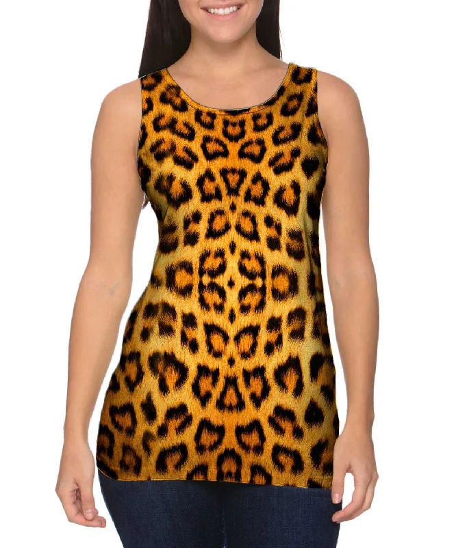 Mesh Tank Top-Leopard Skin