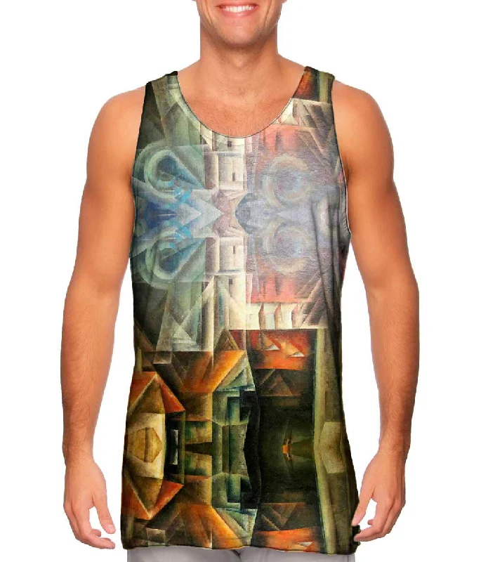 Fitted Tank Top-Lyonel Feininger - "Cathedral" (1920)