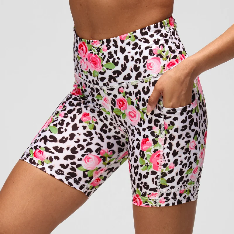 Light Cotton Shorts-Jungle Rose Running Shorts