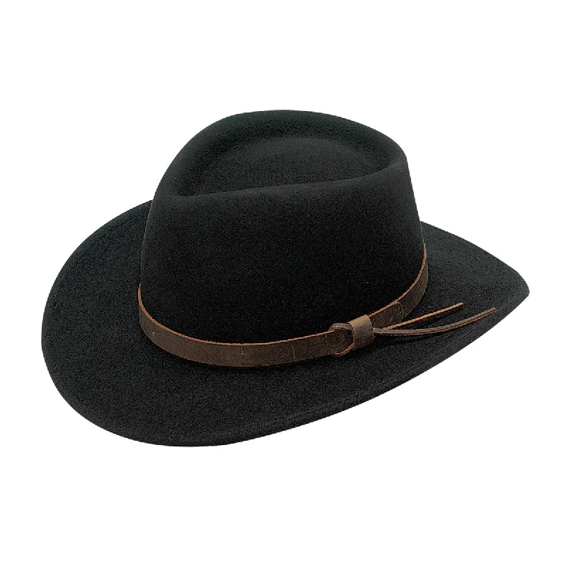 Wool Fedora Hat-M&F Durango Crushable Wool Hat Black 7211201