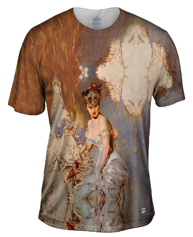 All Over Print T-shirt-Giovanni Boldini - "Portrait of Alice Regnault" (1880)