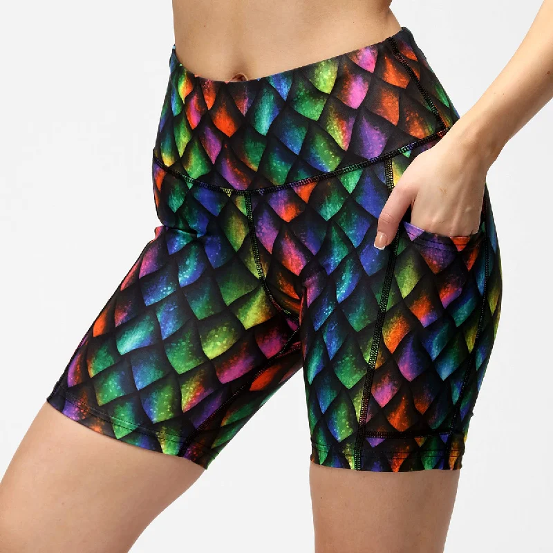 Vintage Shorts-Dragon Scales Running Shorts