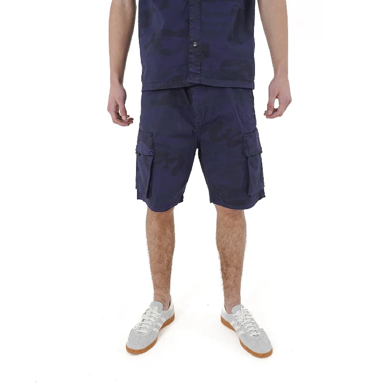 Casual Outdoor Shorts-Pincher Shorts Navy Camo