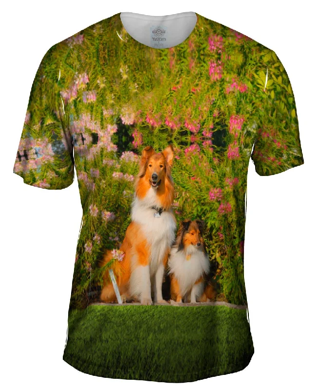 Abstract Graphic T-shirt-Summer Collie