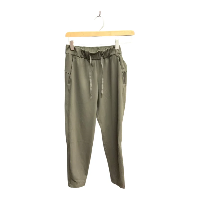 Flared Pants-Athletic Pants By Lululemon In Green, Size: 2