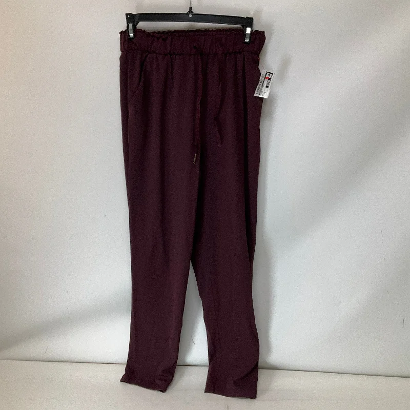 Loose Fit Chinos-Athletic Pants By Lululemon In Maroon, Size: 4