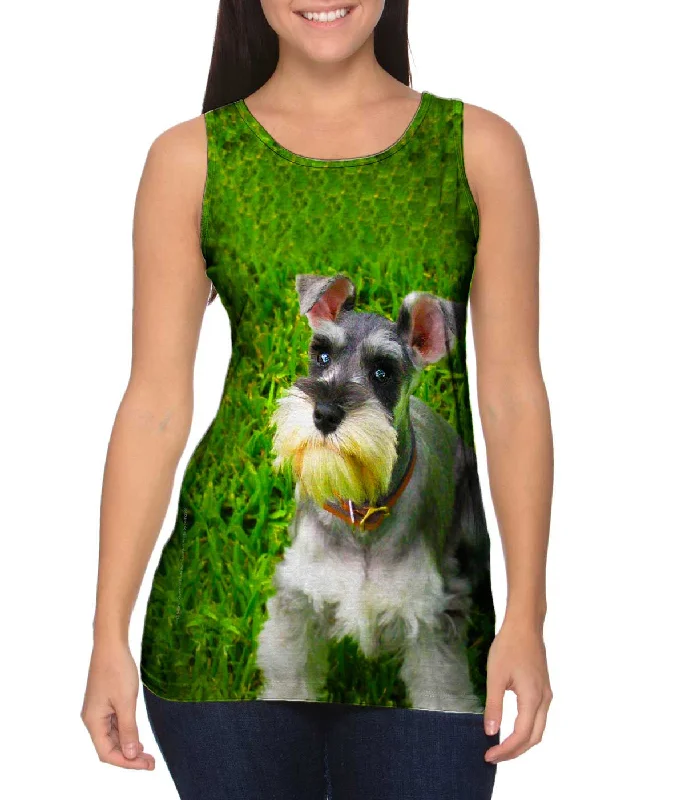 Sleeveless Activewear-Loving Life Grey Schnauzer