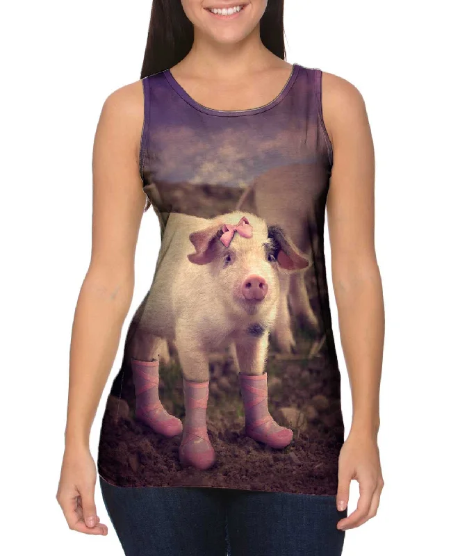 Premium Tank Top-Little Miss Pig Boots