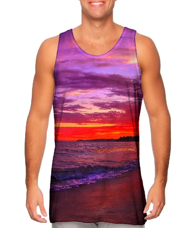 Workout Racerback Tank-Malibu Ocean Sunset