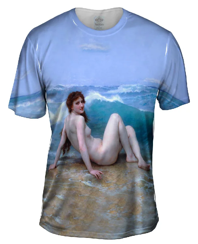 Custom Printed T-shirt-William Adolphe Bouguereau - "The Great Wave" (1896)