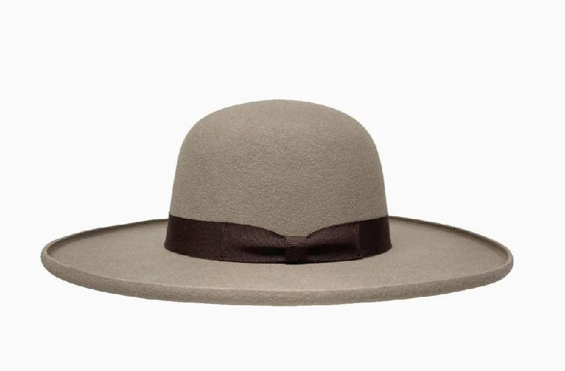 Flat Bill Cap-American Hat Makers Josey - Pencil Rim Open Crown Felt Fedora Hat