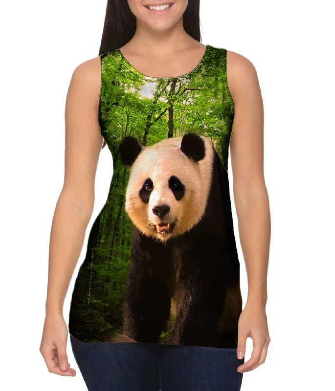 Athletic Vest-Mama Panda Forest