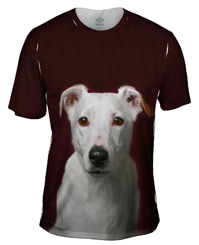 T-shirt With Art Print-White Terrier