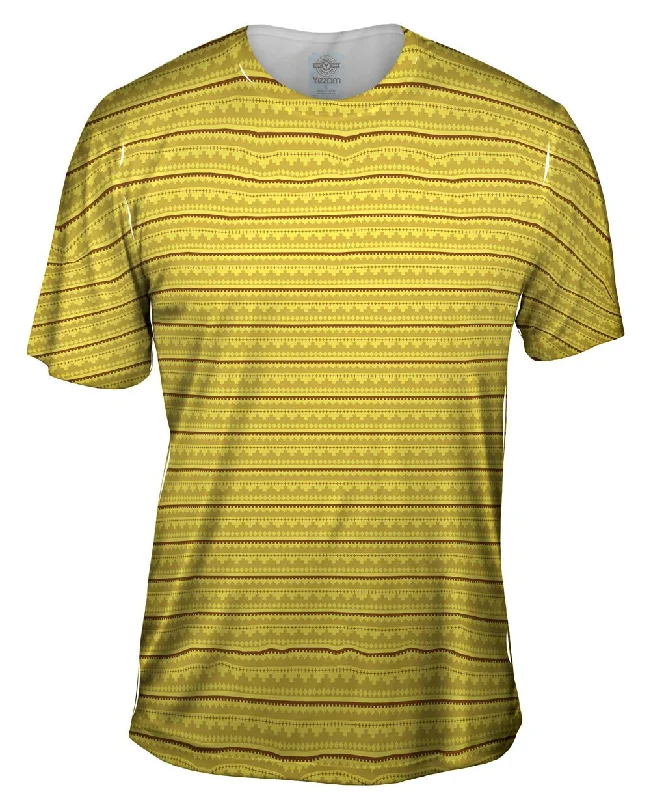 Neon Print T-shirt-Tribal Desert Island