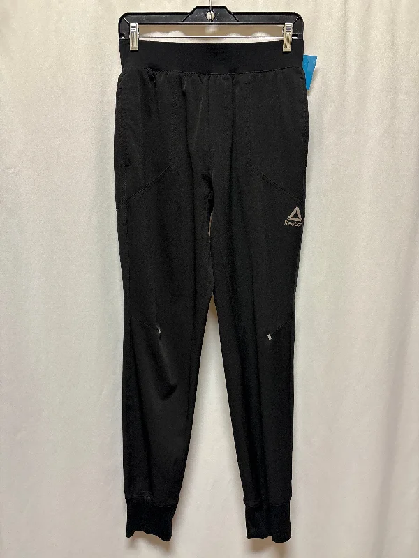 Sports Jogger Pants-Athletic Pants By Reebok In Black, Size: S