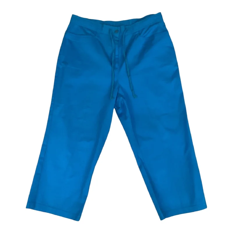 Jogger Style Pants-Pants Cropped By Sag Harbor In Teal, Size: 16