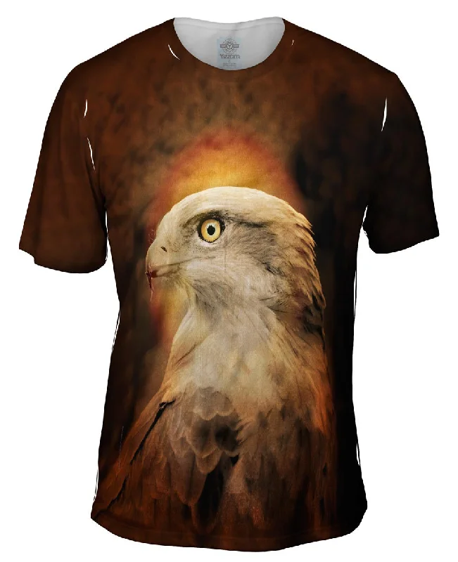 Printed T-shirt-Vintage Hawk