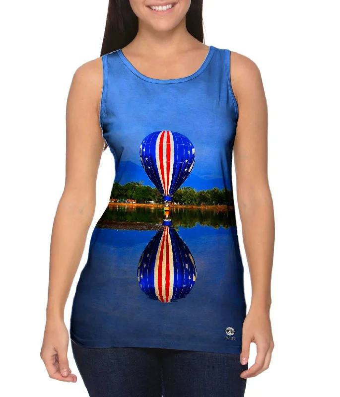 Running Sleeveless Top-Lets Float Away Hot Air Balloon