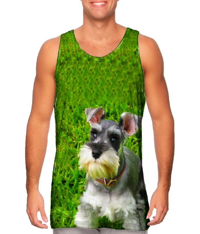 Lightweight Sleeveless Top-Loving Life Grey Schnauzer