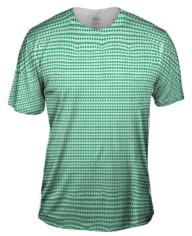 Printed T-shirt With Words-Tribal Grass Is Green