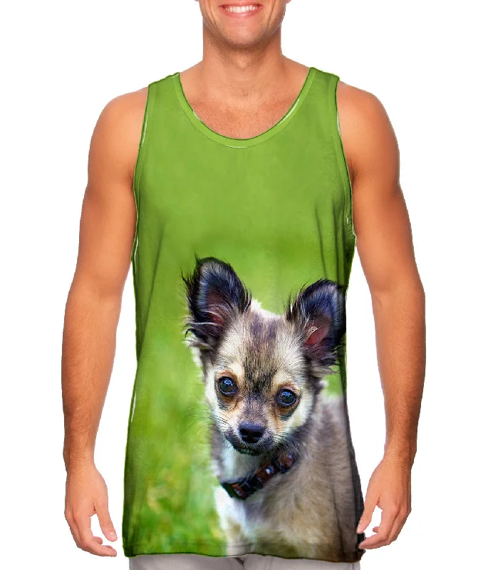 Workout Muscle Shirt-Longhaired Chihuahua