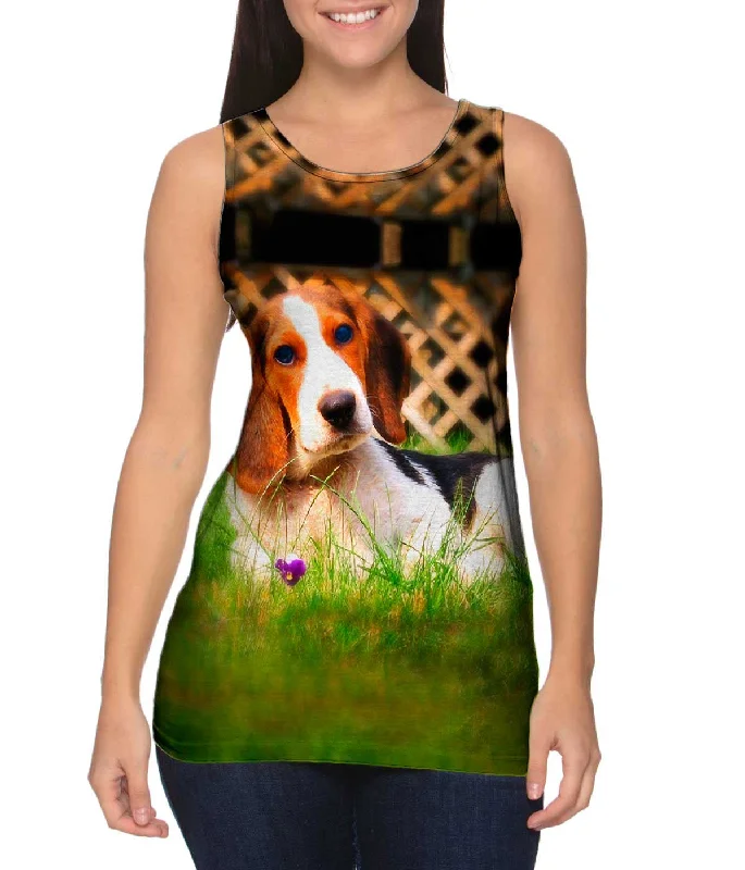 Fashion Tank-Lounging Beagle