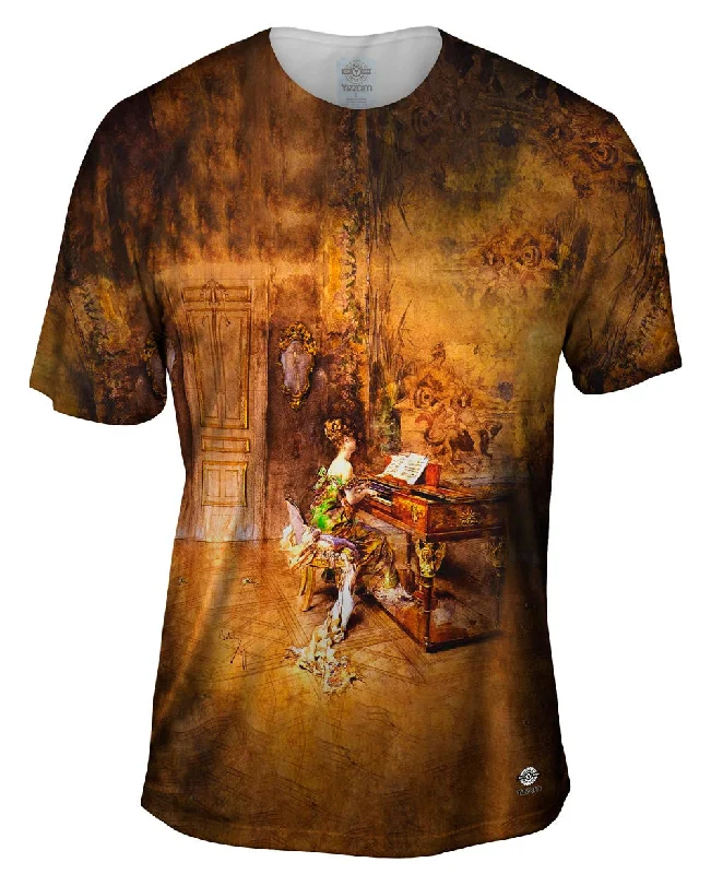 Cotton T-shirt-Givanni Boldini - "The Lady Pianist"