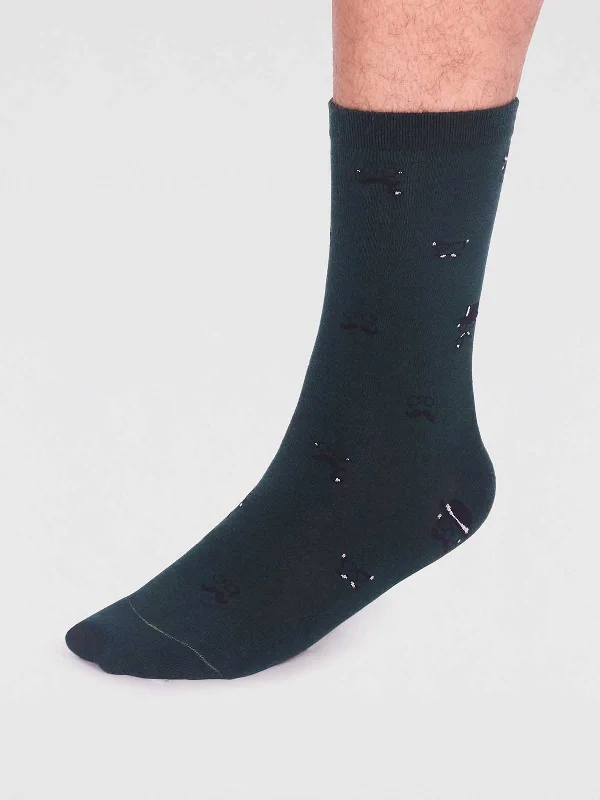 Sports Socks-Jett Organic Cotton Smart Socks - Forest Green