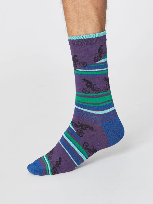 Fitness Socks-UPHILL BICYCLE SOCKS - PLUM