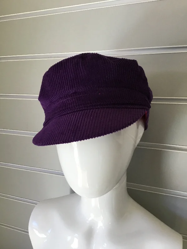 Winter Beanie-Purple Corduroy Cap