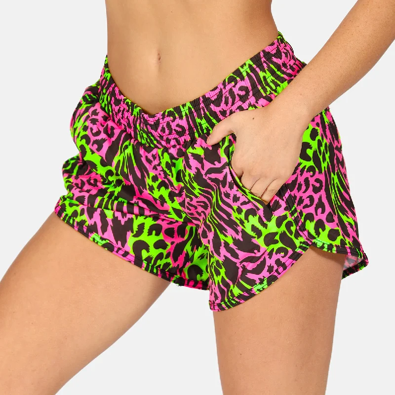 Lightweight Running Shorts-Feline Fusion Loose Fit Workout Shorts