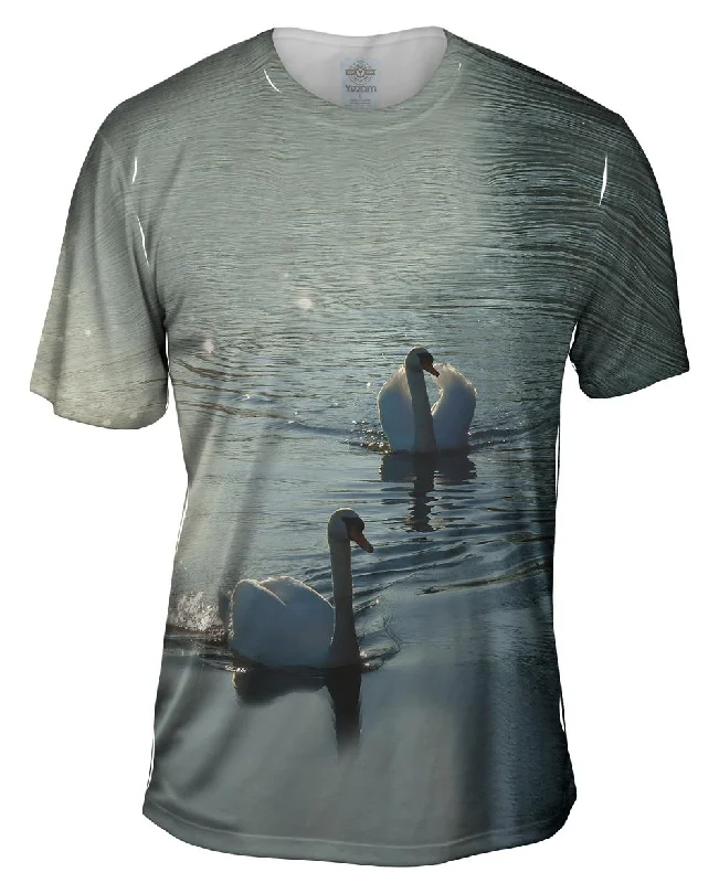 3D Print T-shirt-Two Swans Swim