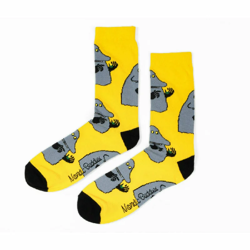 Graphic Socks-The Groke's Evening Walk Socks Yellow 40-45 - Nordicbuddies