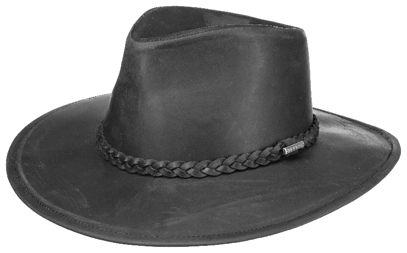 Denim Hat-Stetson 2797301 Buffalo Leather Black