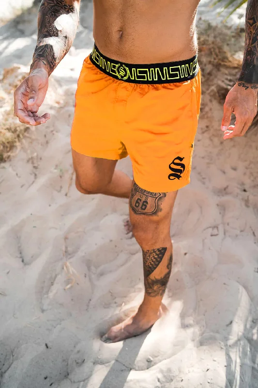 Lightweight Running Shorts-Icon Swim Shorts - Orange