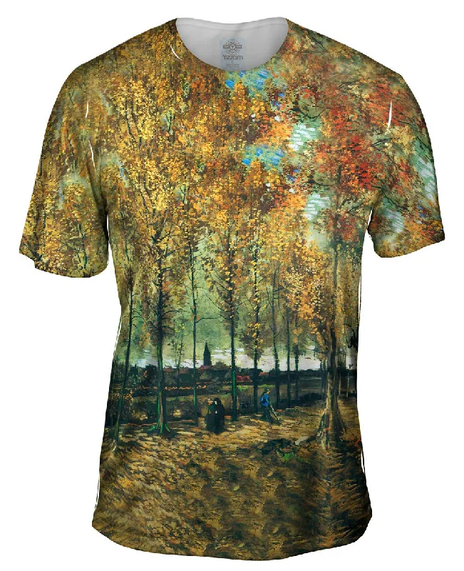 Streetwear T-shirt-Van Gogh -"Lane with Poplars" (1885)