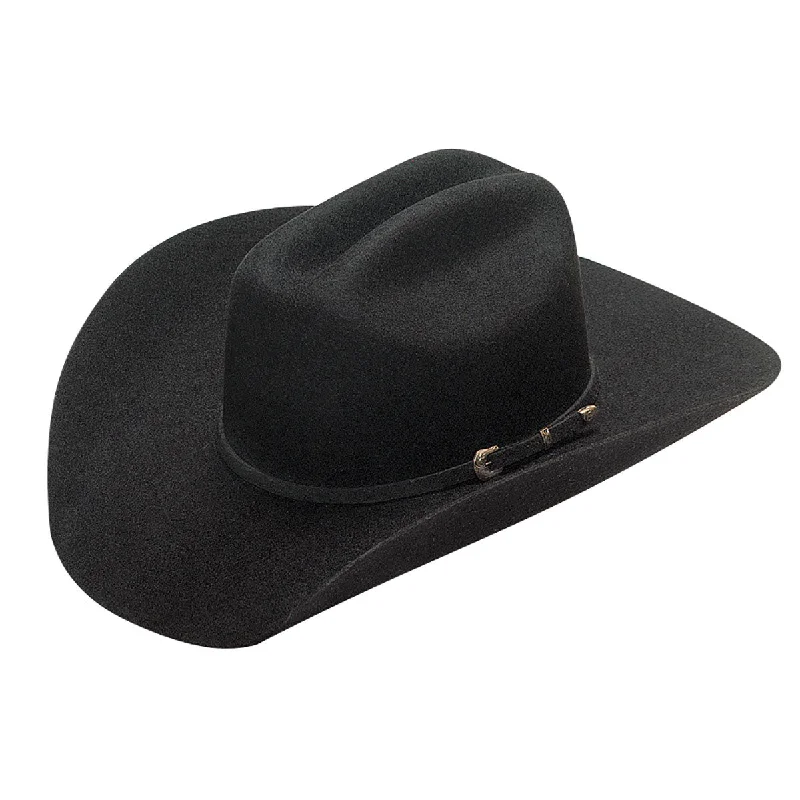 Designer Hat-M&F Dallas Black Traditional Wool Cowboy Hat T7101001