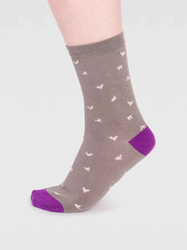 Compression Athletic Socks-Wren Bamboo Bird Socks - Olive Green