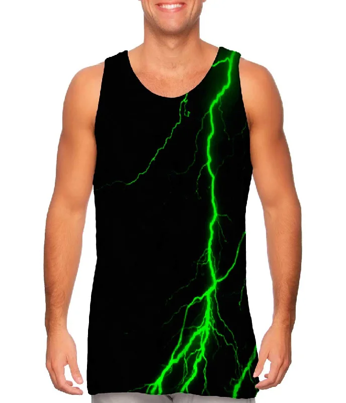 Sweat-wicking Tank-Lightning Storm Green