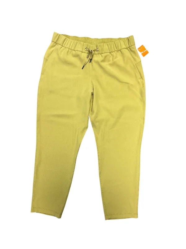 Loose Fit Pants-Athletic Pants By Lululemon In Yellow, Size: 12