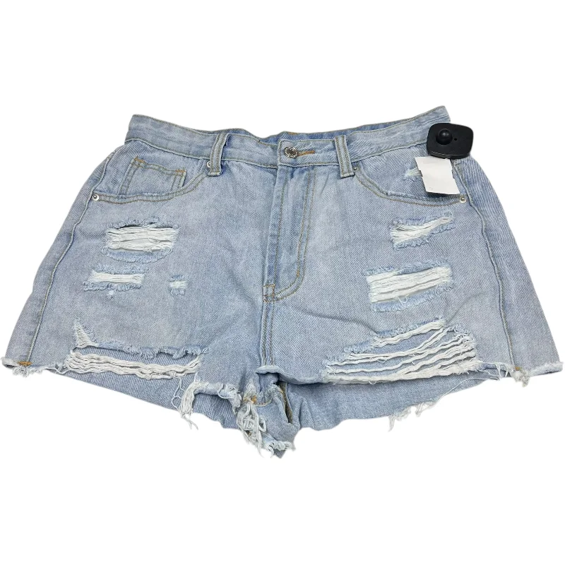 Sun Protection Shorts-Shorts By Shein In Blue Denim, Size: M