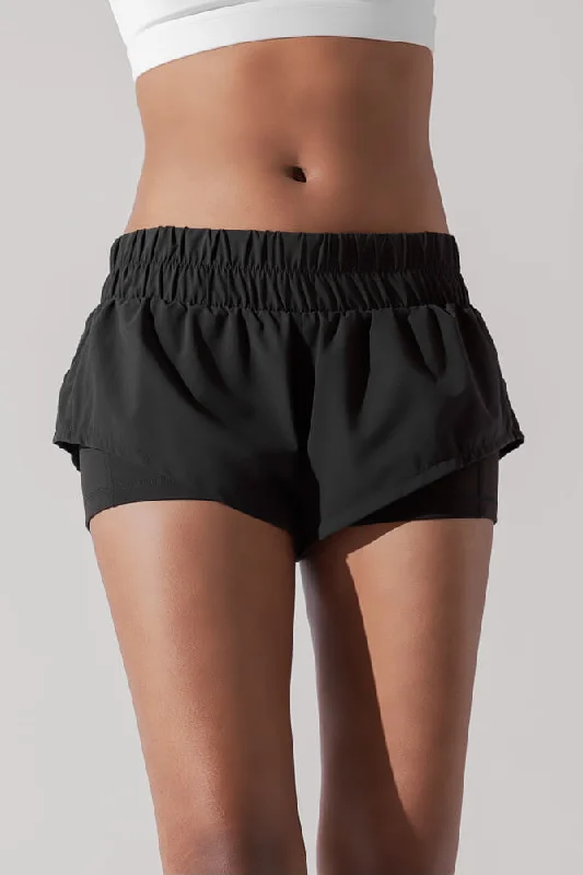 Stretch Fit Shorts-Low Rise Supershort™- Black