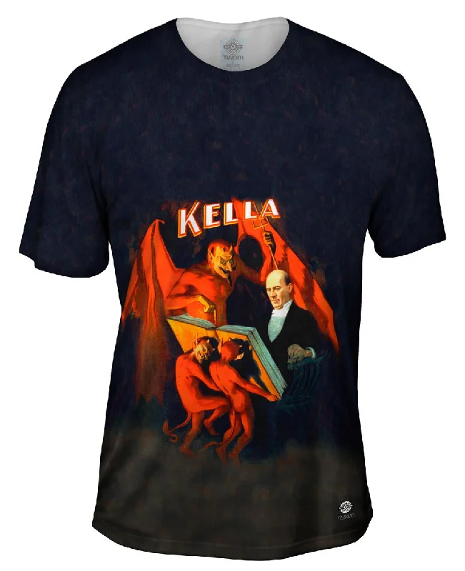 Floral Print T-shirt-Strobridge Lithograph Co. - "Keller And His Servants" (1894)