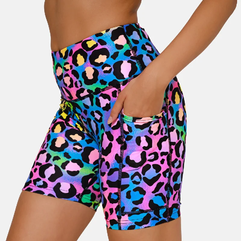 Sun Block Shorts-Candy Kitty Running Shorts