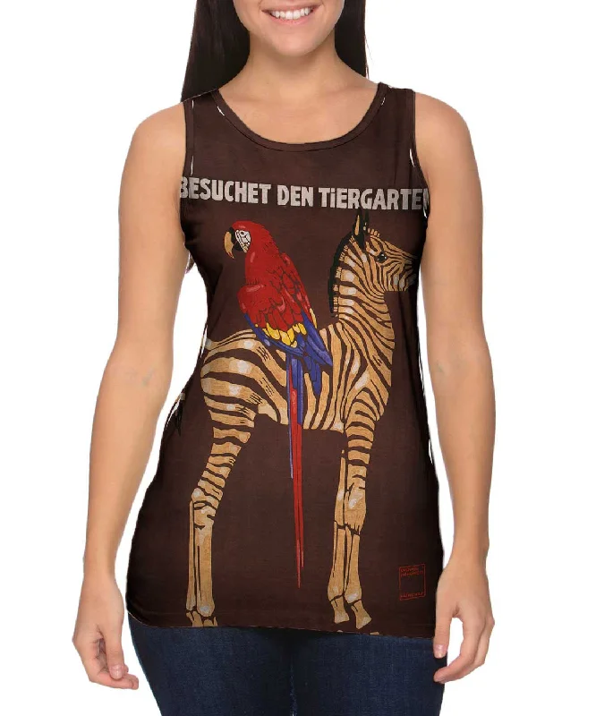 Tank Top With Logo-Ludwig Hohlwein - "Besuchet, The Zoo" (1912)