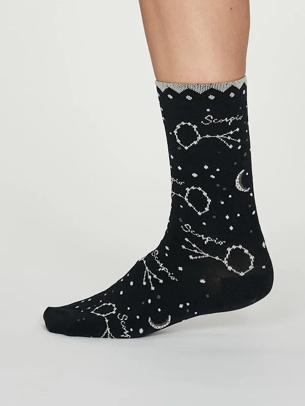 Fashion Compression Socks-Scorpio Zodiac Bamboo Organic Cotton Horoscope Star Sign Socks